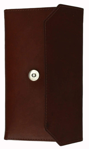 Ladies Genuine Leather Checkbook Holder Credit Card ID Organizer Wallet 6575 CF (C)-menswallet