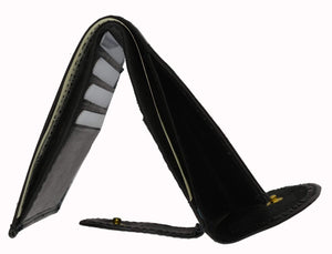 Ladies Genuine Leather Mini Wallet Bifold Snap Enclosure 521 CF (C)-menswallet