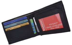 Lamb Leather Bifold ID Card Holder Bulk Bill Wallet 1144-menswallet
