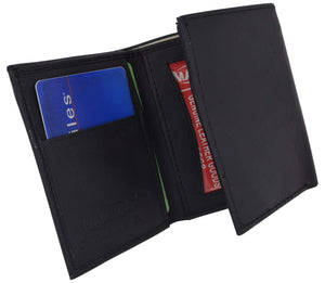 Lamb Leather Simple ID Trifold Wallet 5155-menswallet