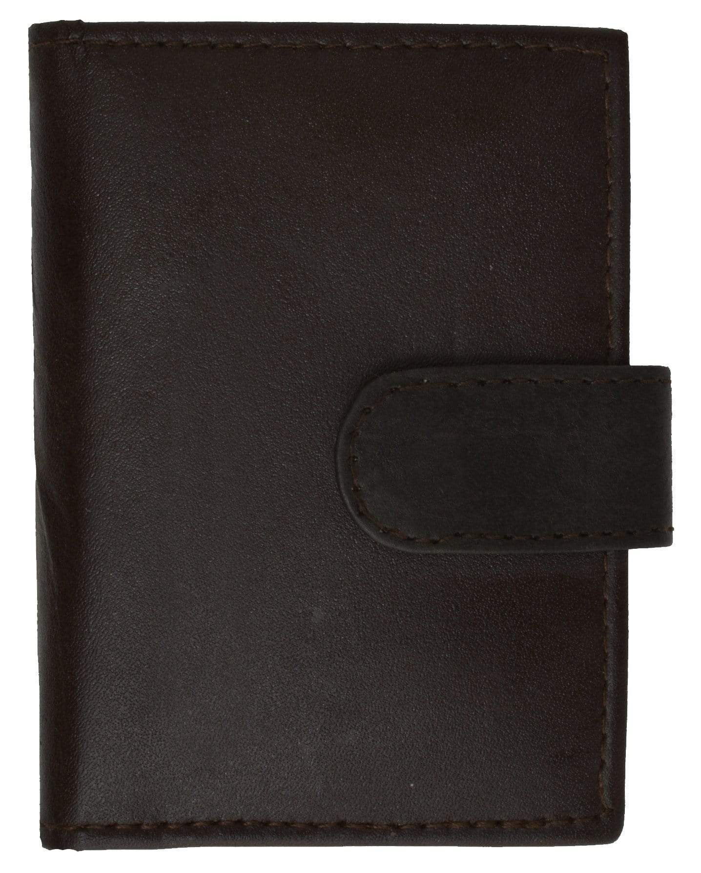 verraden Misschien stijfheid Lambskin Leather Snap Closure Mens Wallet Card Case 570 (C)