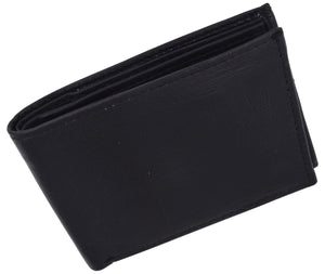 Leather Bifold Removable Middle Flap ID Card Holder Wallet 1142-menswallet