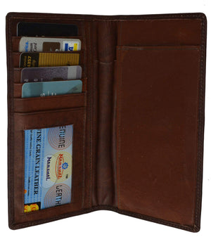 Leather Checkbook Holder Credit Card ID Organizer 953 CF (C)-menswallet