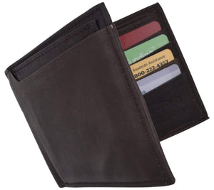 Leather Mens Bifold Removable Card Id Holder Wallet 534 CF-menswallet