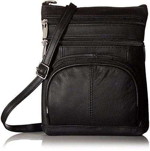 Leather Shoulder Bag Handbag Purse Cross Body Organizer Wallet Multi Pockets-menswallet