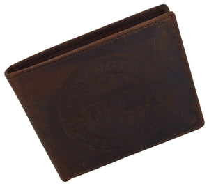 Los Angeles Mens RFID Genuine Leather Card ID Bifold Wallet-menswallet