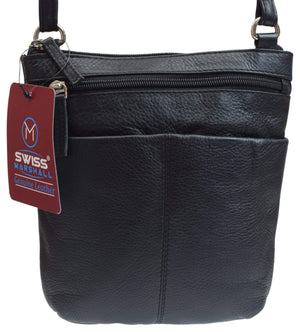 Luxury Womens Zipper Purse Handbag Genuine Leather Ladies Crossbody Shoulder Bag-menswallet