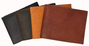 Men's Genuine Leather Multi Pocket 3 ID Windows Wallet 1852 CF-menswallet