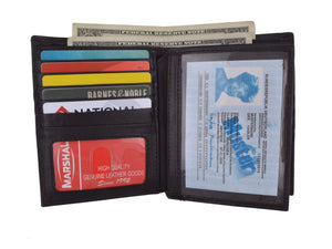 Men's Hipster Bifold Genuine Leather Multi-Card ID Holder European Wallet-menswallet