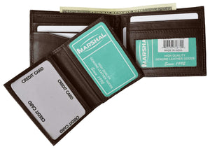Men's Leather Bifold Wallet Removable Flip Up ID Window P 533 (C)-menswallet