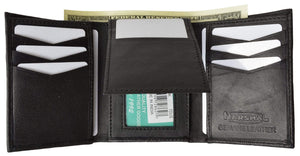 Men's Premium Leather Flip up ID Wallet P 2755 (C)-menswallet