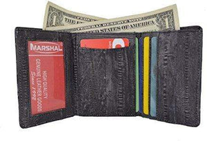 Men's Waterproof Eel Skin Slim Credit Card ID Holder Trifold Wallet-menswallet
