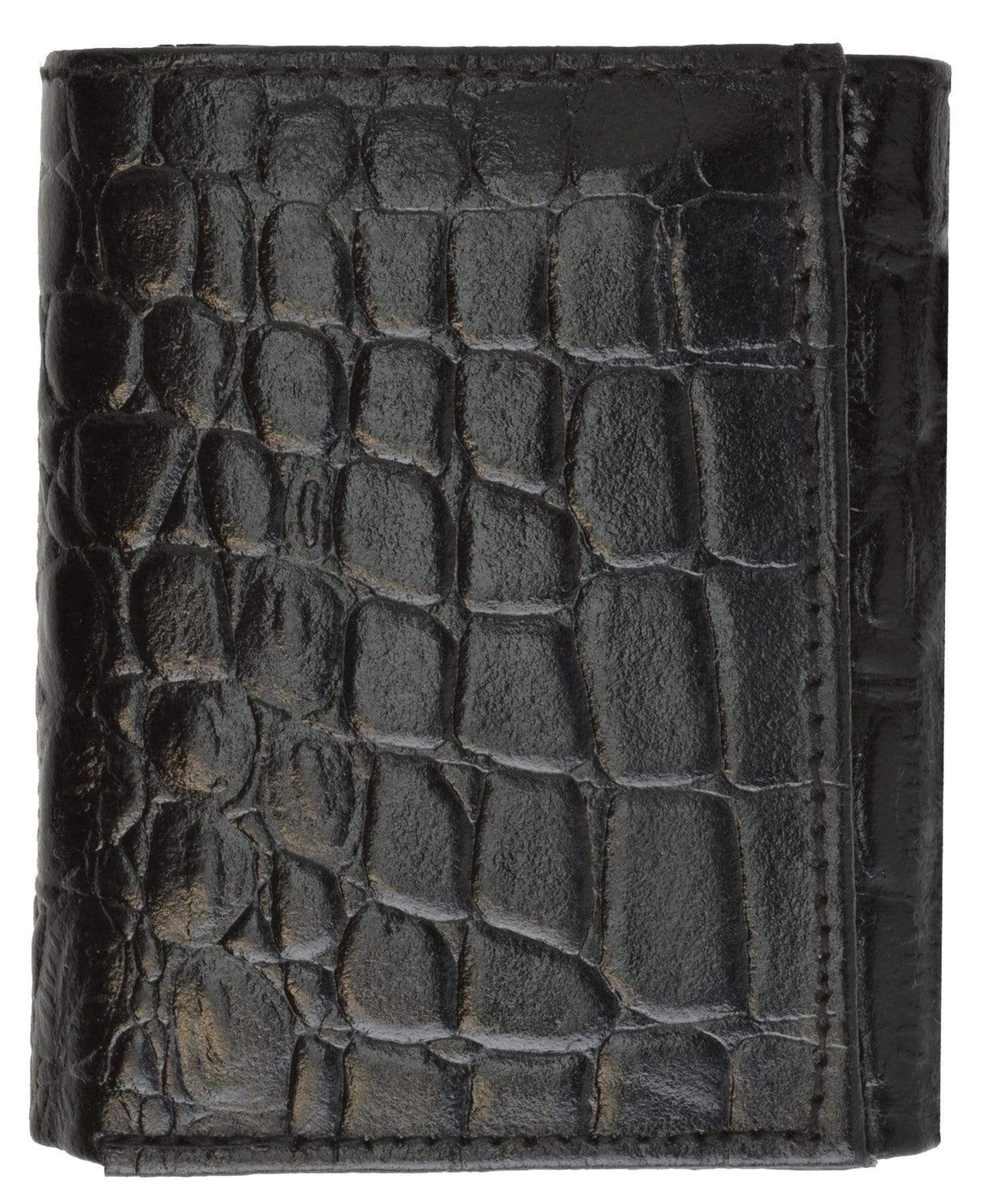 Mens Genuine Leather Alligator Pattern Classic Trifold Wallet 5555 CR - wallets for men's at mens wallet