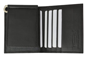 Mens Genuine Leather Bifold Credit Card ID Holder Money Clip Wallet Flap Up 1762 (C)-menswallet