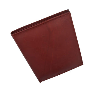 Mens Genuine Leather Bifold Wallet Slim Hipster Cowhide Credit Card and ID 2502 CF-menswallet