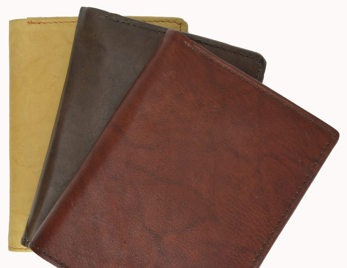 Mens Genuine Leather Card Holder ID Coin Pouch Bifold Wallet 1518 CF - wallets for men's at mens wallet