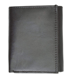 Mens Genuine Leather Card ID Key Holder Trifold Wallet 2555-menswallet