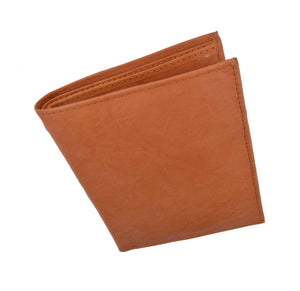 Mens Genuine Leather European Bifold Wallet Slim Hipster 2 Windows Credit Card Euro 1502 CF-menswallet