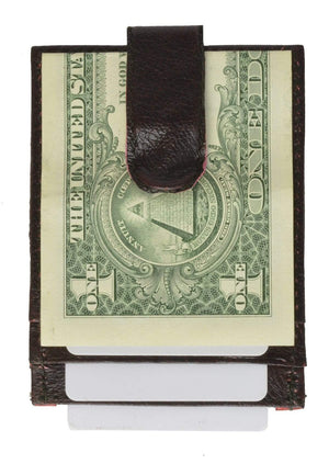 Mens Genuine Leather Money Clip Business Credit Card ID Case 462 (C)-menswallet