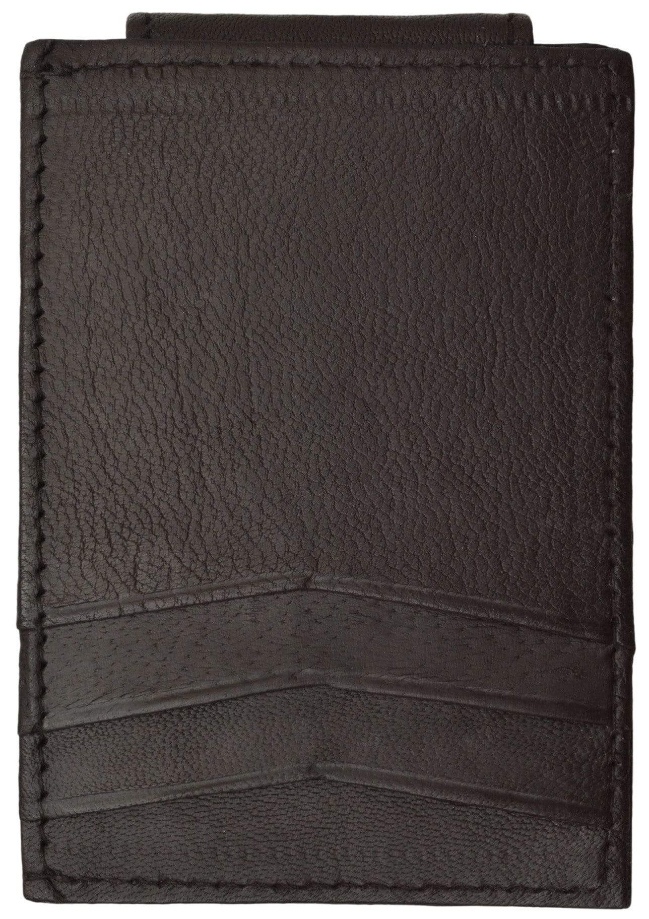 Mens Genuine Leather Money Clip Credit Card Holder Wallet Multiple Colors 1010R (C)-menswallet