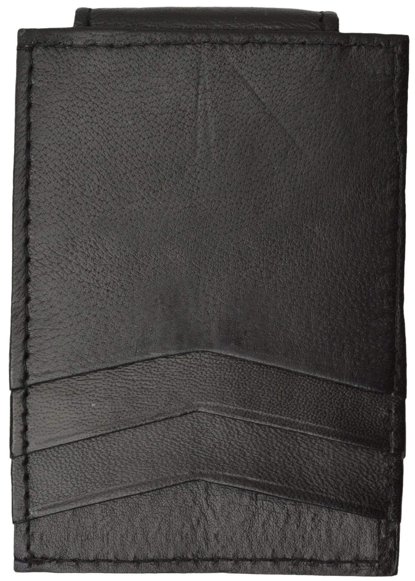 Mens Genuine Leather Money Clip Credit Card Holder Wallet Multiple Colors 1010R (C)-menswallet