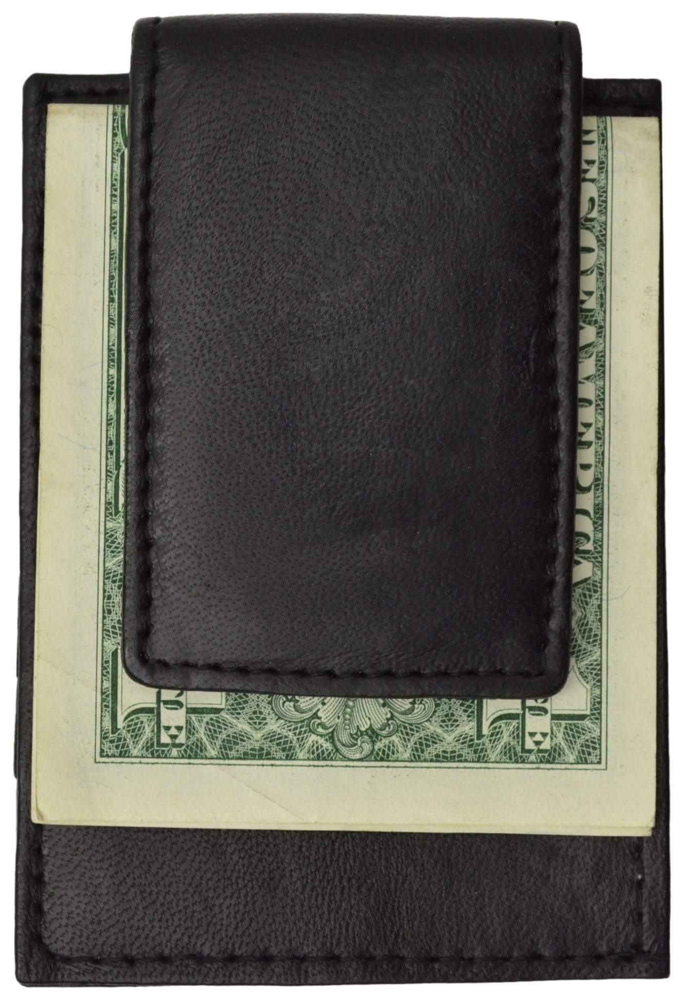 Mens Genuine Leather Money Clip Credit Card Holder Wallet Multiple Colors 1010R (C)-menswallet
