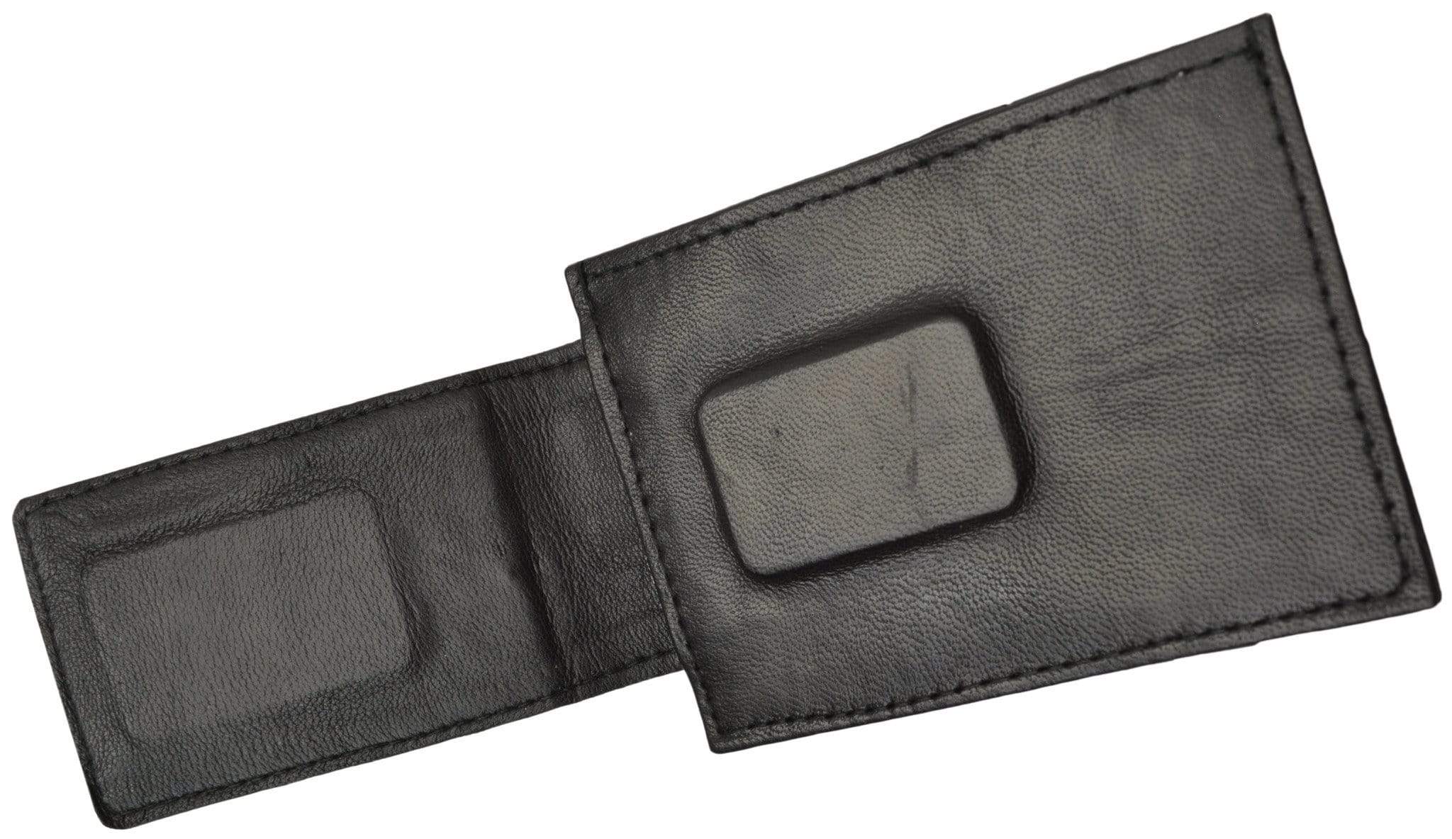 Mens Genuine Leather Money Clip Credit Card Holder Wallet Multiple Colors 1010R (C)-menswallet