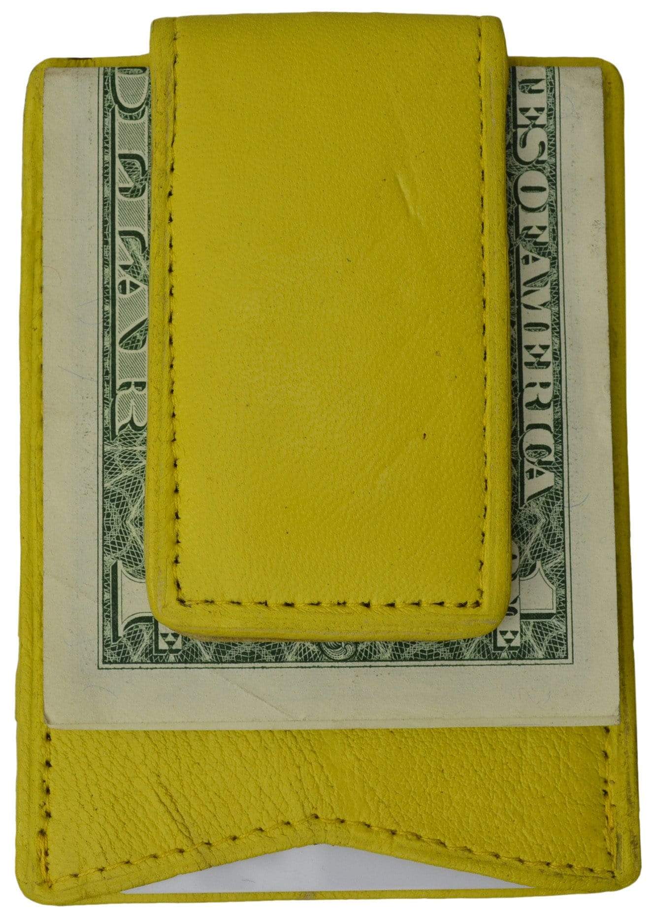 Mens Genuine Leather Money Clip Credit Card Holder Wallet Multiple Colors 1010R (C)-menswallet