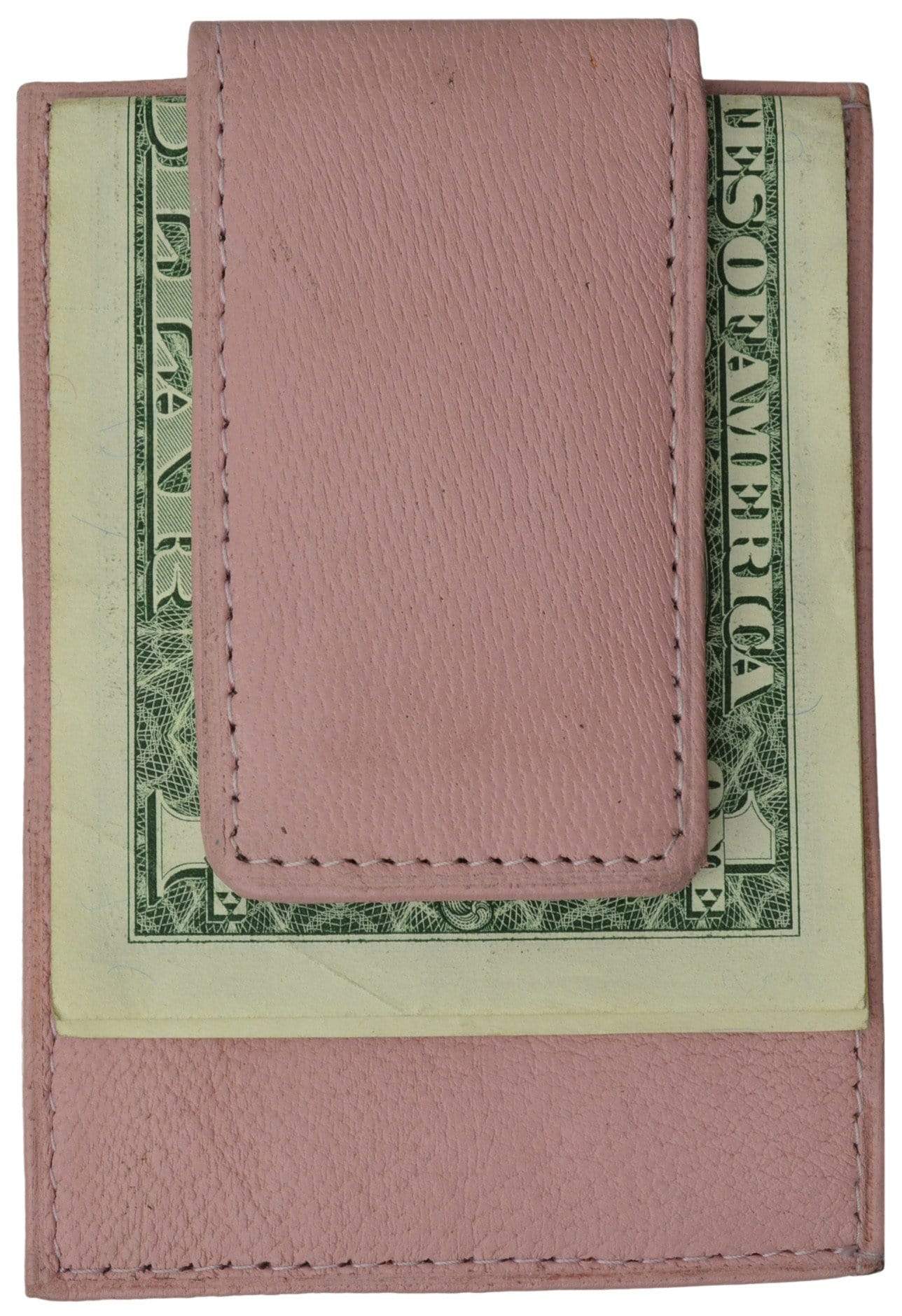 Mens Genuine Leather Money Clip Credit Card Holder Wallet Multiple Colors 1010R (C)-menswallet