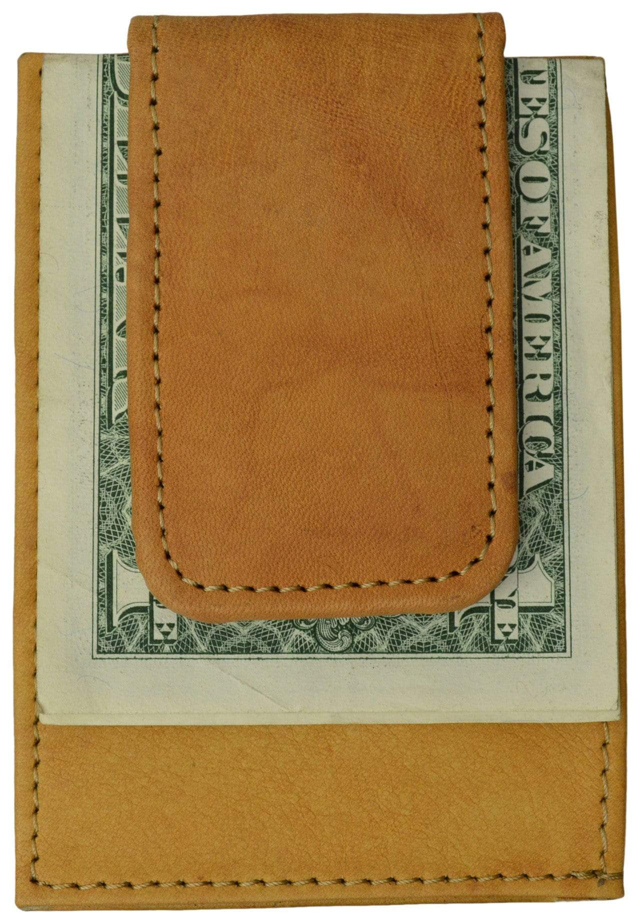 Mens Genuine Leather Money Clip Credit Card Holder Wallet Multiple Colors 1010R (C)-menswallet