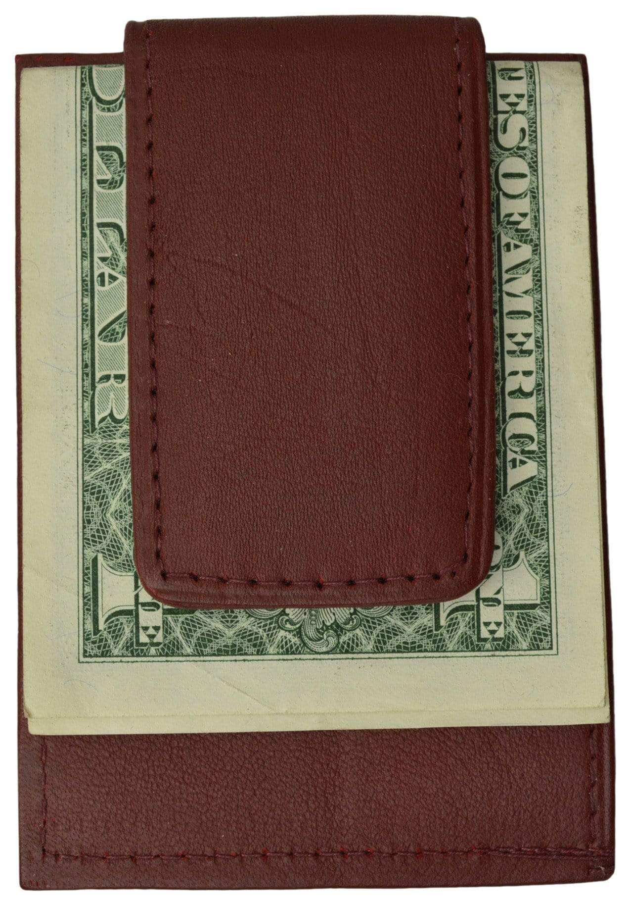 Mens Genuine Leather Money Clip Credit Card Holder Wallet Multiple Colors 1010R (C)-menswallet