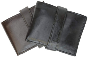 Mens Genuine Leather Wallet Euro Traveler Style with Center Flip ID Window 2152-menswallet