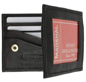 Mens Kids Small Bifold Genuine Leather Wallet W/Card Holder Snap Closure 77 (C)-menswallet