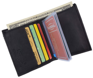 Mens Lamb Leather Credit Card Holder Wallet 1151-menswallet