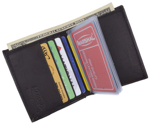 Mens Lamb Leather Credit Card Holder Wallet 1151-menswallet