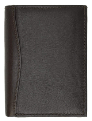 Mens Lambskin Leather Vertical Bifold Wallet 1185-menswallet