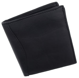 Mens Lambskin Leather Vertical Bifold Wallet 1185-menswallet