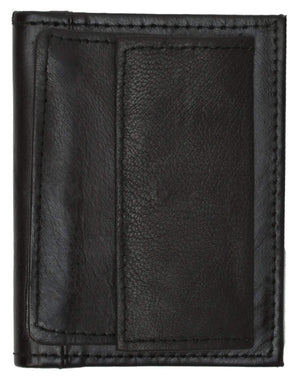 Mens Leather Lamb Mini Bifold Wallet Coin Pouch ID 79 (C)-menswallet