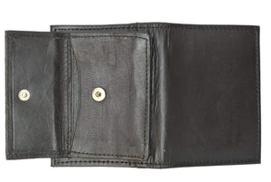 Mens Leather Lamb Mini Bifold Wallet Coin Pouch ID 79 (C)-menswallet