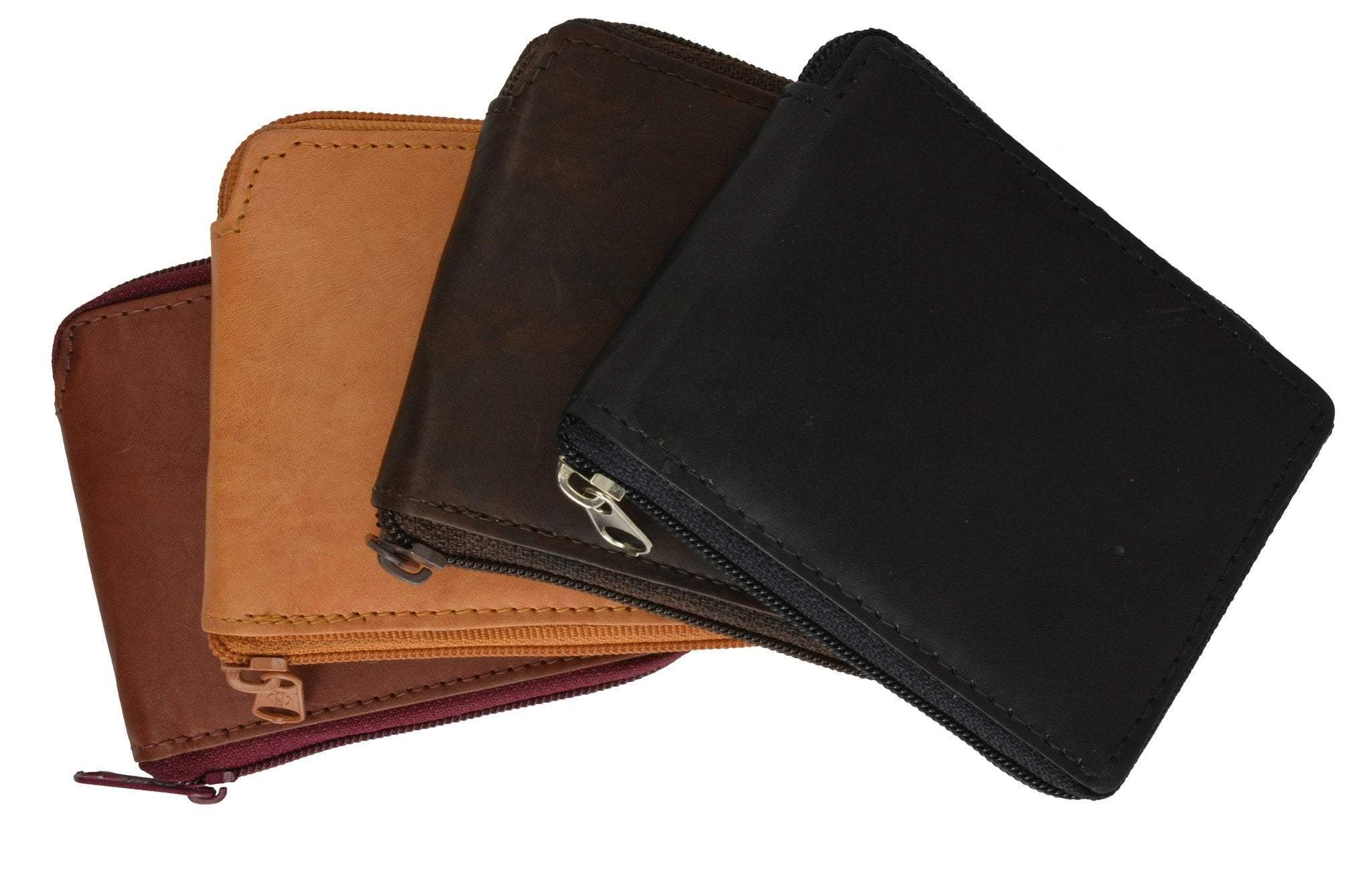 Marshal Mens Leather Wallet Pockets Money Purse Credit Card Clutch Bifold Zipper 1456 CF , Men's, Beige