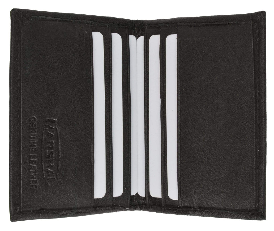Mens New Leather Lamb Bifold Mini Card Holder Wallet 66 (C)-menswallet