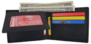 Mens Orlando Printed Logo RFID Cowhide Leather Mens RFID Wallet-menswallet