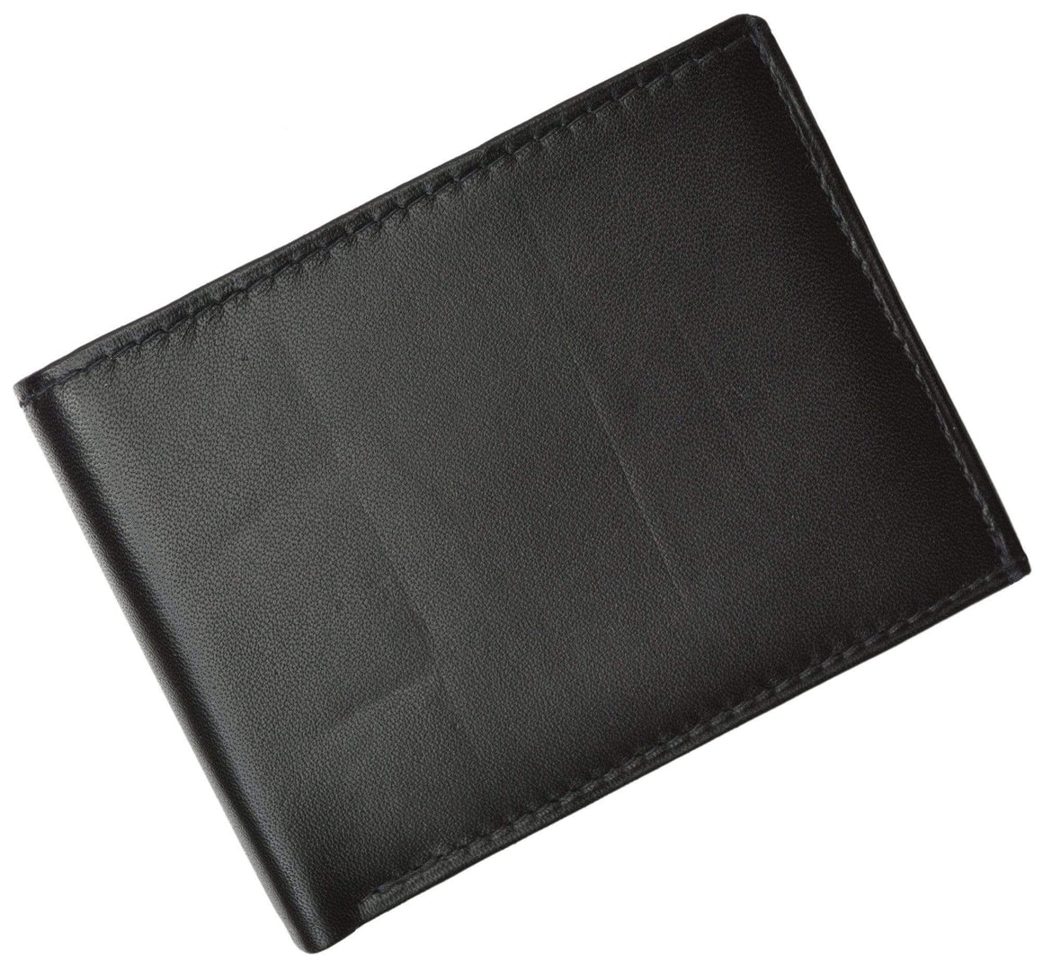 Mens Side Flap Lambskin Leather Bifold Coin Pouch Wallet 1953 - wallets for men's at mens wallet