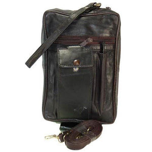 Mens Womens Genuine Leather Organizer Pouch Bag w/Strap 104 (C)-menswallet
