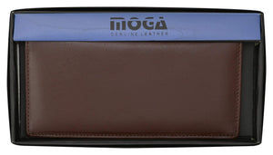 Moga Handmade Genuine Leather Checkbook Cover Italian Design 90156-menswallet