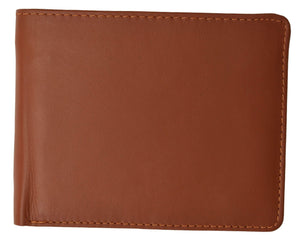 Moga Handmade Genuine Leather Mens Bifold Wallet with Coin Pouch 91013-menswallet