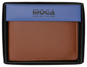 Moga High End Leather Mens Card ID Holder Bifold Wallet with Money Clip 91162-menswallet