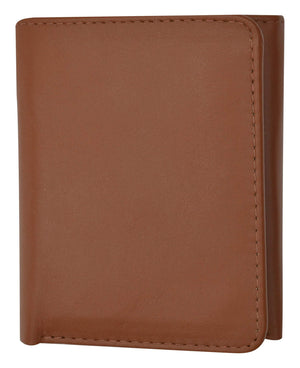 Moga Mens Genuine Handmade Leather Flap Credit Card ID Holder Trifold Wallet 91107-menswallet