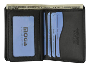 Moga Small Compact Credit Card ID Holder Wallet High End Leather 90074-menswallet
