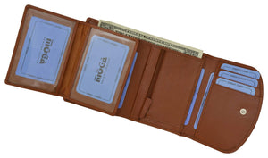 Moga Womens Italian Design Handmade Genuine Leather Ladies Credit Card ID Holder Wallet 93822-menswallet